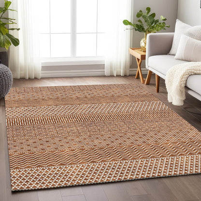 Premium Machine Washable Mayfield AMF939 Paprika 8' x 10' Rug
