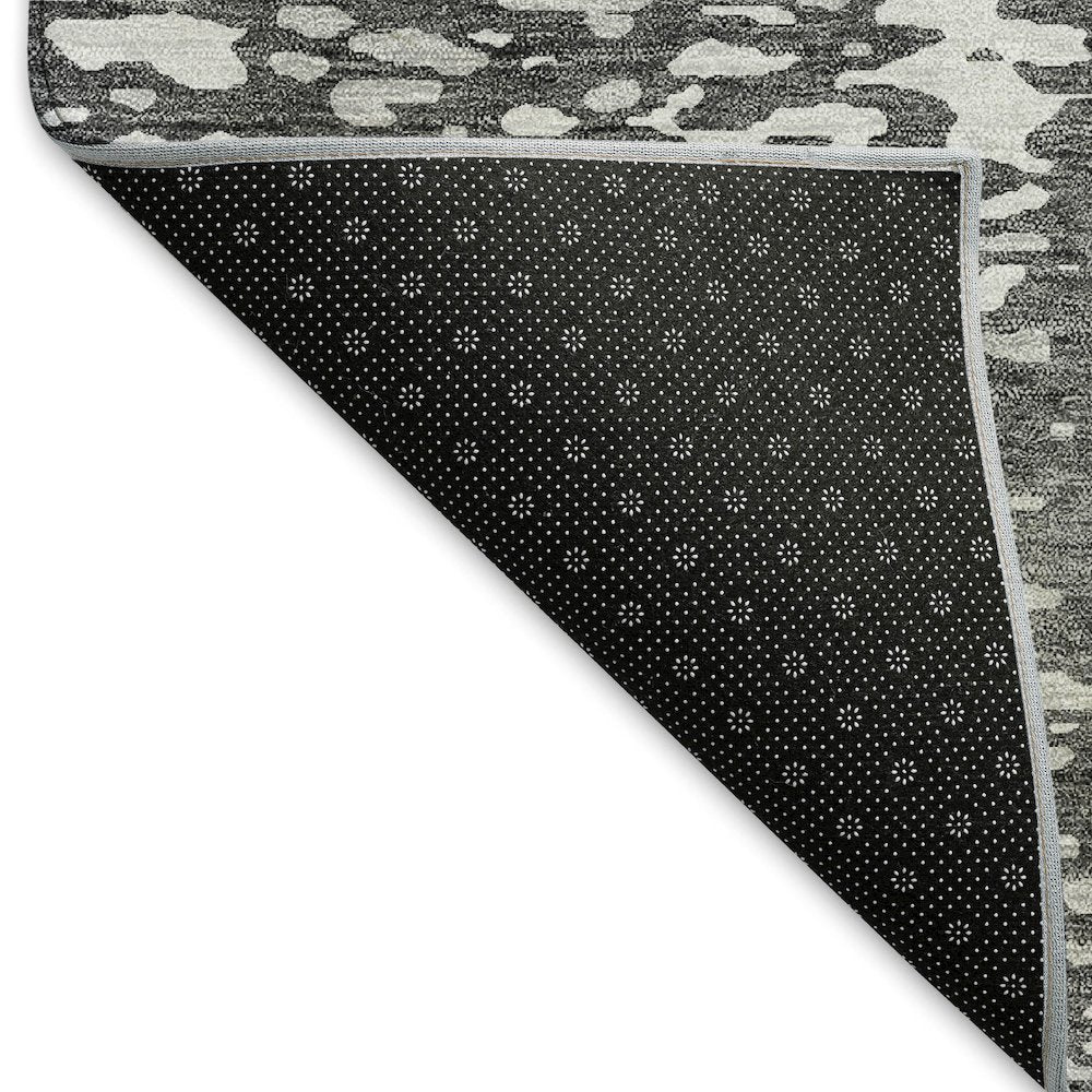 Premium Machine Washable Mayfield AMF949 Charcoal 3' x 5' Rug