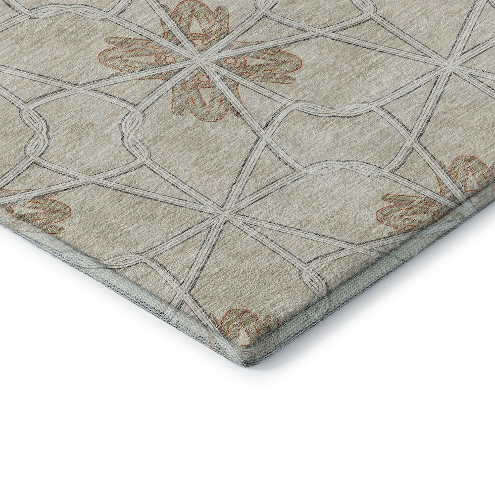 Premium Machine Washable Mayfield AMF958 Beige 3' x 5' Rug