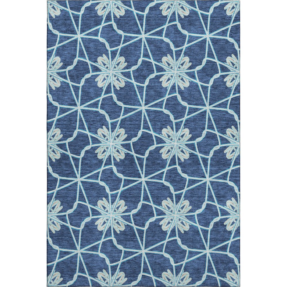 Premium Machine Washable Mayfield AMF958 Navy 8' x 10' Rug