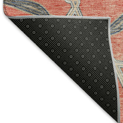 Premium Machine Washable Mayfield AMF959 Coral 3' x 5' Rug