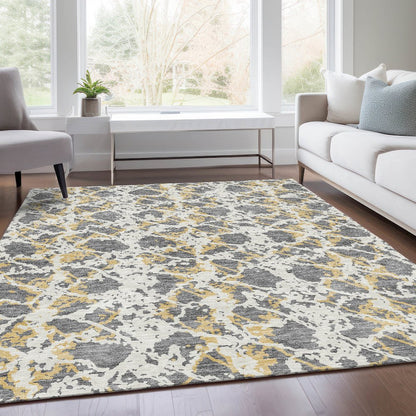 Premium Machine Washable Mayfield AMF969 Gray 8' x 10' Rug
