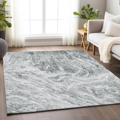 Premium Machine Washable Mayfield AMF971 Gray 8' x 10' Rug
