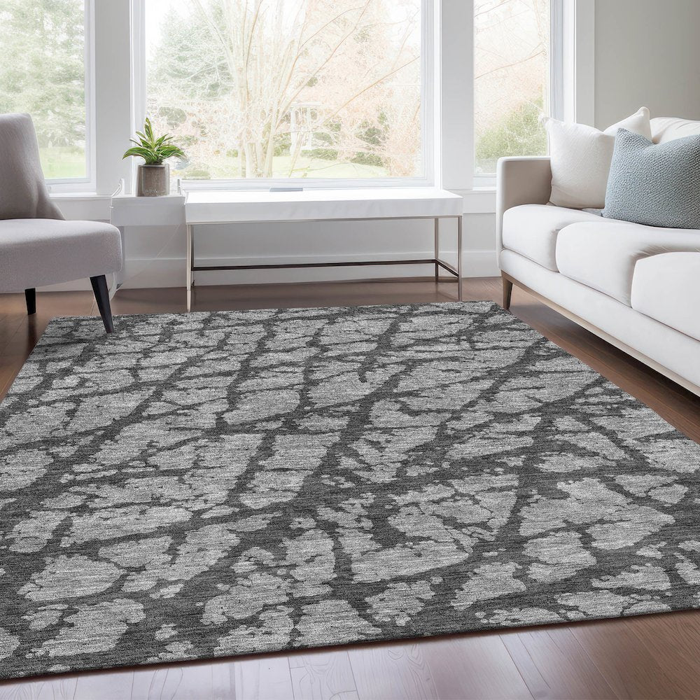 Premium Machine Washable Mayfield AMF972 Gray 8' x 10' Rug