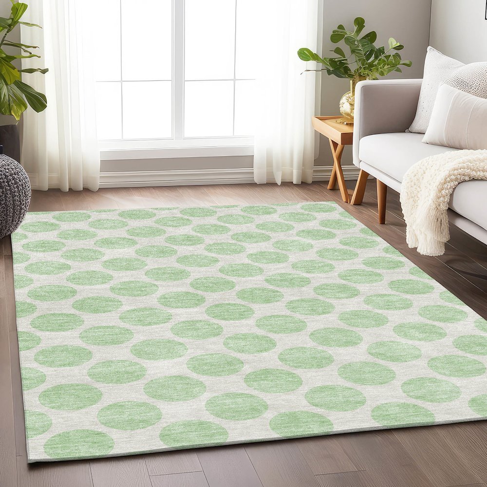 Premium Machine Washable Mayfield AMF980 Mint 8' x 10' Rug