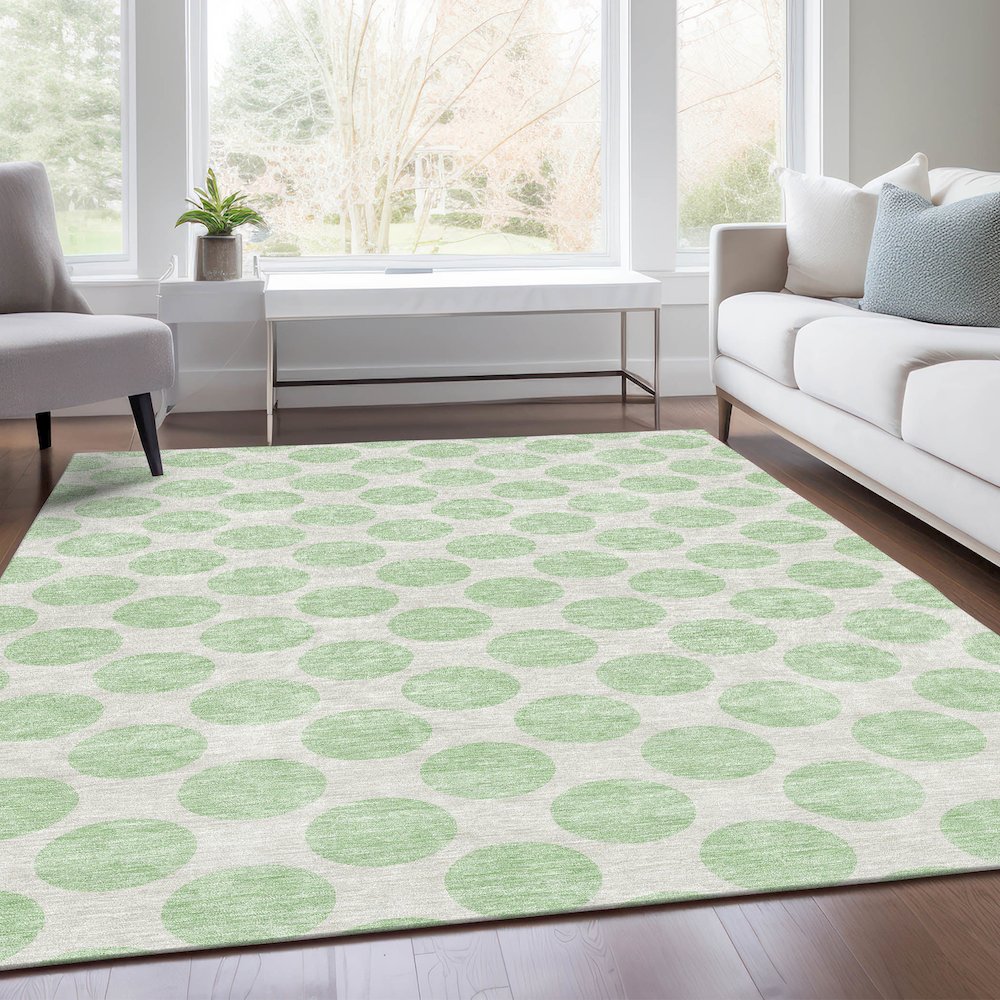 Premium Machine Washable Mayfield AMF980 Mint 8' x 10' Rug