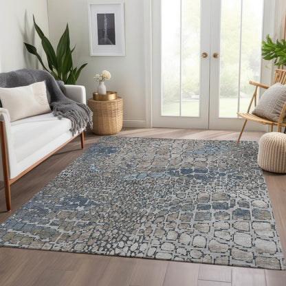 Premium Machine Washable Mayfield AMF988 Silver 8' x 10' Rug