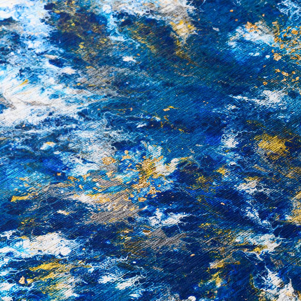 Karina Blue Modern Abstract 9' x 12' Area Rug Blue AKC47
