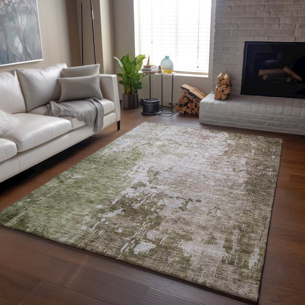 Luxury Washable Indoor/Outdoor Bresca Brown 8' x 10' Rug