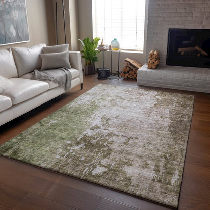 Luxury Washable Indoor/Outdoor Bresca Brown 8' x 10' Rug