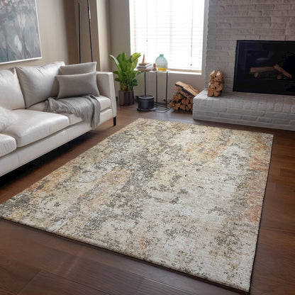 Luxury Washable Indoor/Outdoor Bresca Terracotta 8' x 10' Rug