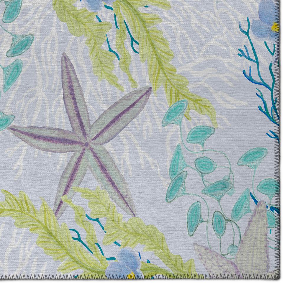 Indoor/Outdoor Seabreeze SZ1 Silver Washable 3' x 5' Rug
