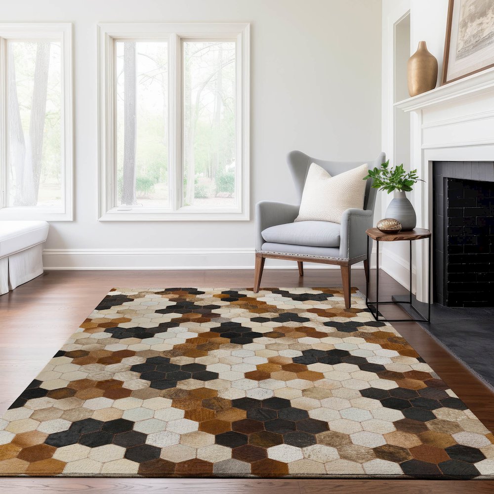 Luxury Washable Indoor/Outdoor Bozeman Dune 8' x 10' Rug