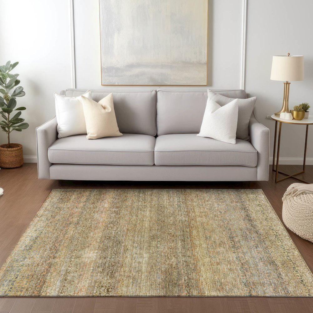 Luxury Washable Indoor/Outdoor Burano Wheat 8' x 10' Rug
