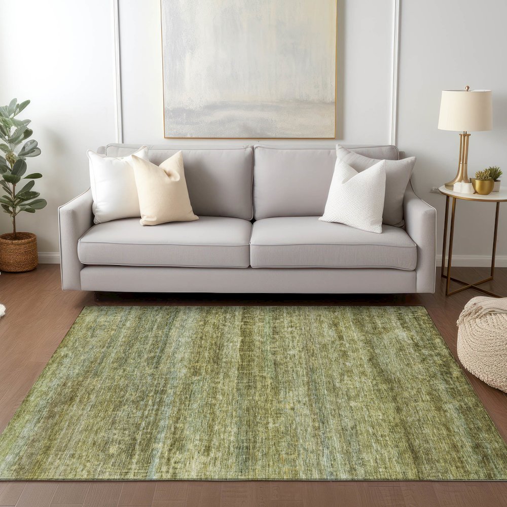Luxury Washable Indoor/Outdoor Burano Olive 8' x 10' Rug