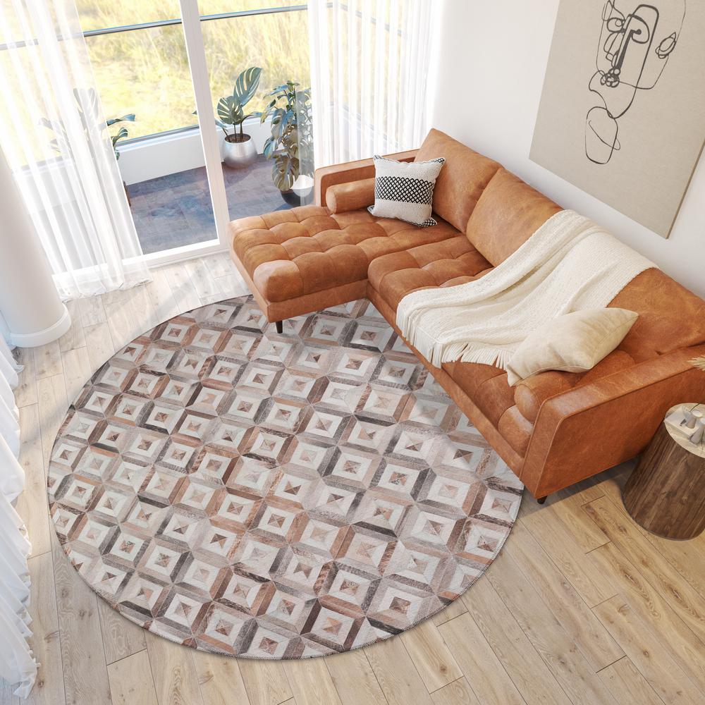 Indoor/Outdoor Durango SS7 Flannel Washable 8' x 8' Round Rug