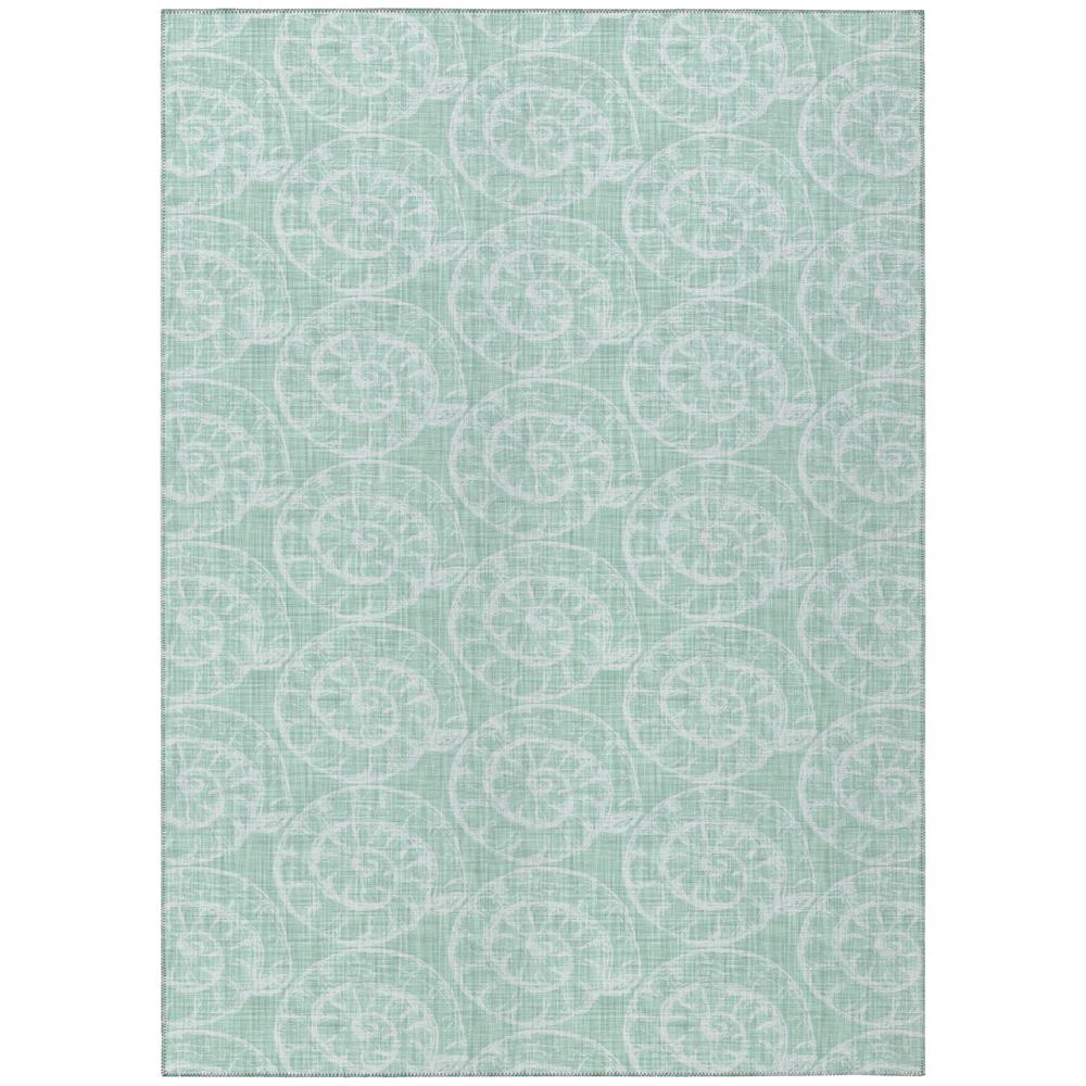 Indoor/Outdoor Surfside ASR41 Green Washable 8' x 10' Rug