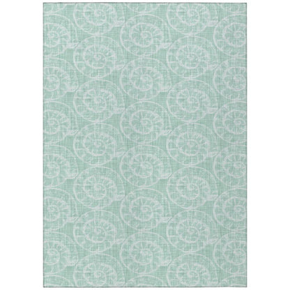 Indoor/Outdoor Surfside ASR41 Green Washable 8' x 10' Rug