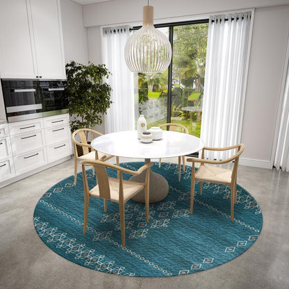 Indoor/Outdoor Sedona SN3 Riverview Washable 8' x 8' Round Rug
