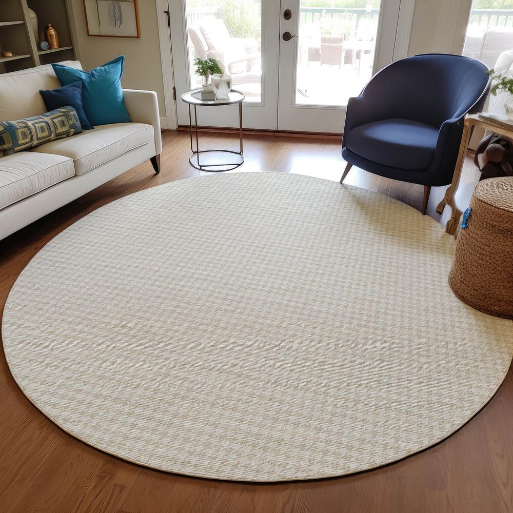 Indoor/Outdoor Hinton HN1 Linen Washable 8' x 8' Rug