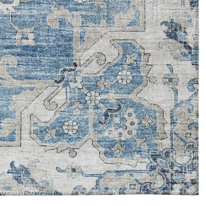 Indoor/Outdoor Marbella MB3 Denim Washable 5' x 7'6" Rug