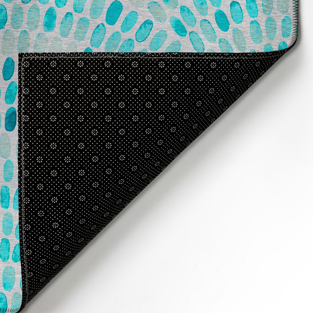Indoor/Outdoor Surfside ASR37 Aqua Washable 3' x 5' Rug