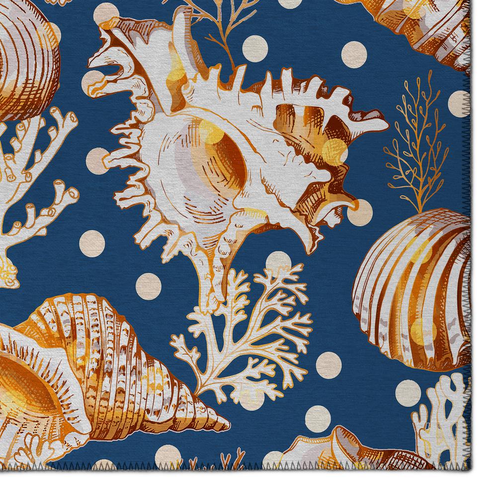 Indoor/Outdoor Seabreeze SZ6 Navy Washable 3' x 5' Rug