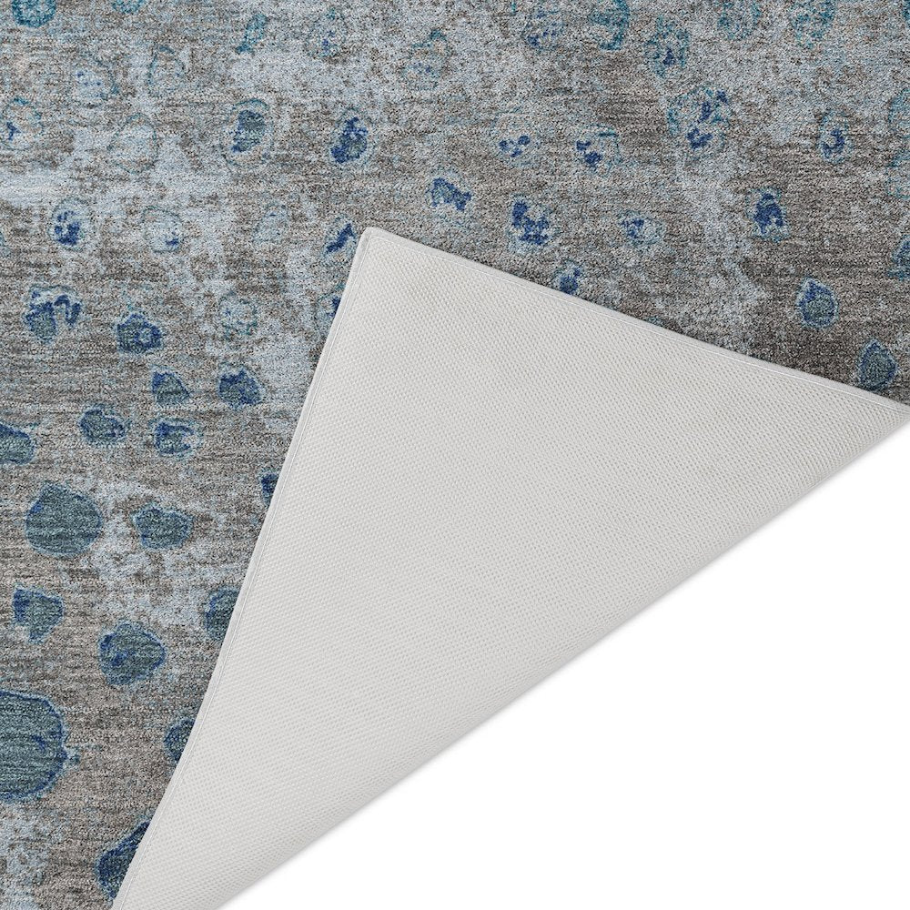 Luxury Washable Indoor/Outdoor Kochi Gray 3' x 5' Rug