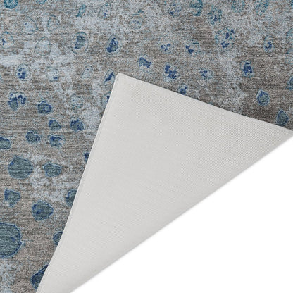 Luxury Washable Indoor/Outdoor Kochi Gray 3' x 5' Rug