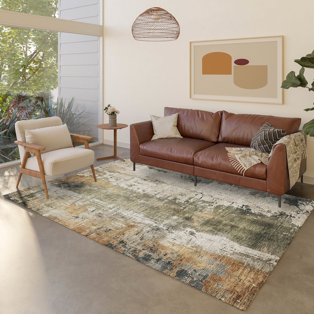 Luxury Washable Indoor/Outdoor Kochi Putty 8' x 10' Rug