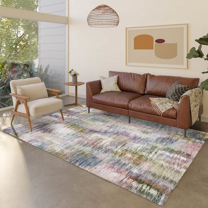 Luxury Washable Indoor/Outdoor Kochi Plum 8' x 10' Rug