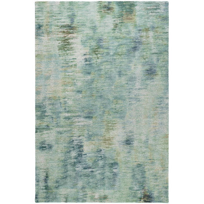 Luxury Washable Indoor/Outdoor Kochi Teal 8' x 10' Rug