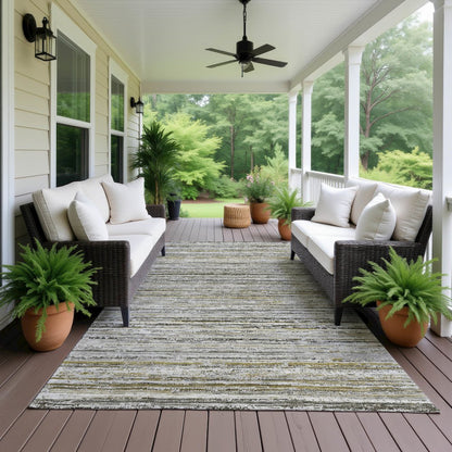 Luxury Washable Indoor/Outdoor Kochi Pewter 8' x 10' Rug