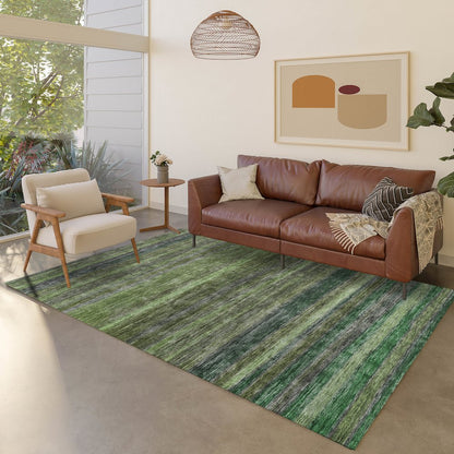 Luxury Washable Indoor/Outdoor Kochi Aloe 8' x 10' Rug