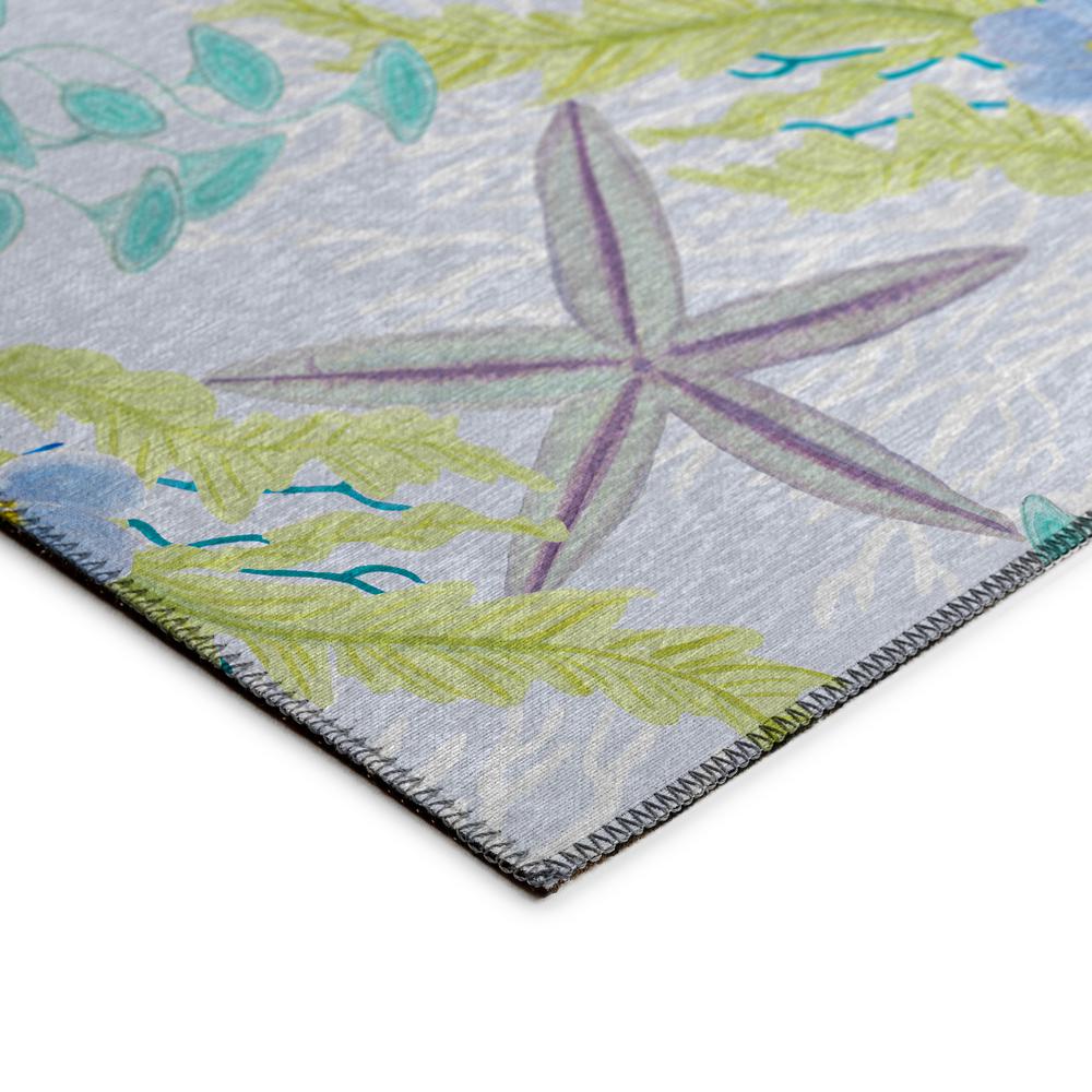 Indoor/Outdoor Seabreeze SZ1 Silver Washable 3' x 5' Rug