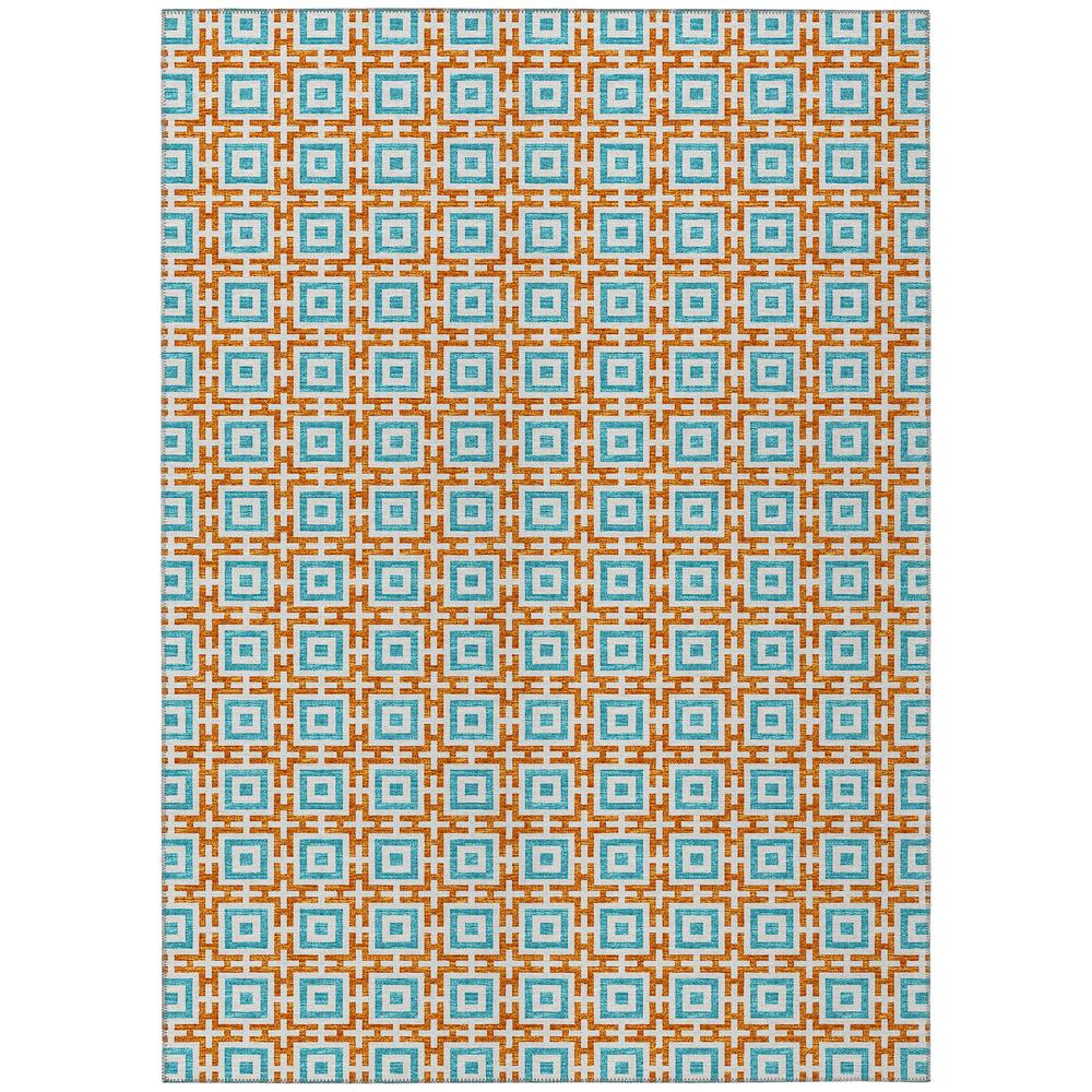 Indoor/Outdoor Marlo MO1 Orange Washable 2'3" x 7'6" Rug