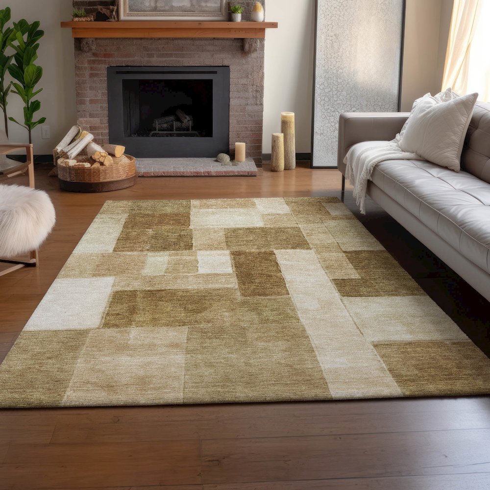 Machine Washable Indoor/Outdoor Neo Terracotta 8' x 10' Rug
