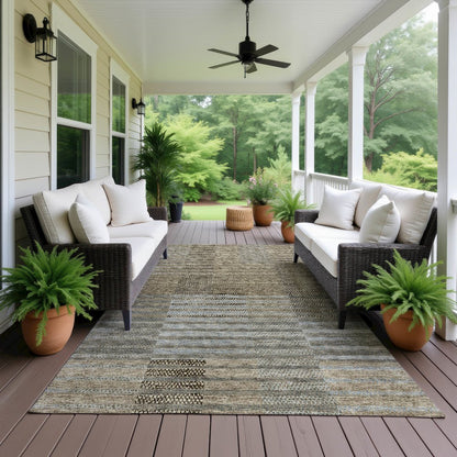 Machine Washable Indoor/Outdoor Neo Taupe 8' x 10' Rug