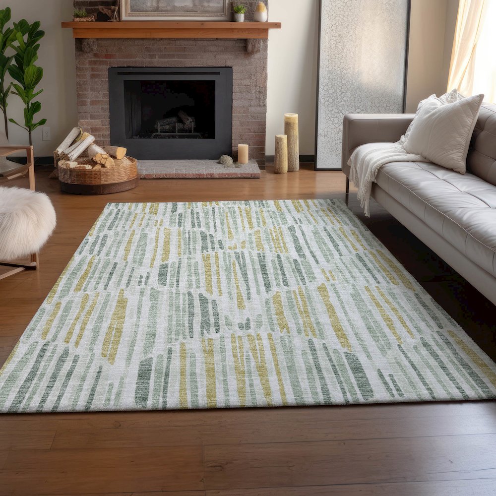 Machine Washable Indoor/Outdoor Neo Sage 8' x 10' Rug
