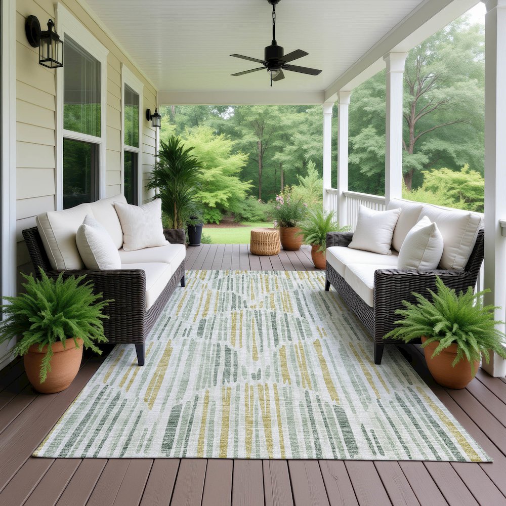 Machine Washable Indoor/Outdoor Neo Sage 8' x 10' Rug