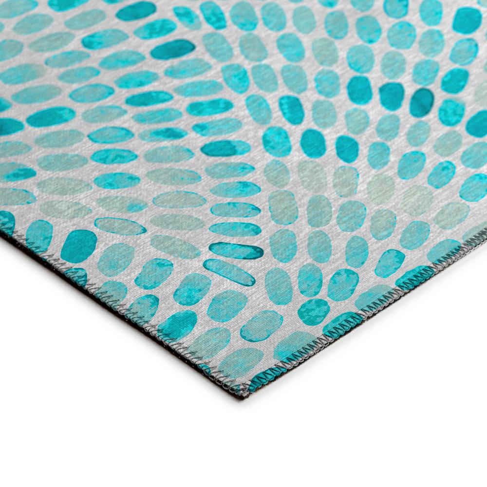 Indoor/Outdoor Surfside ASR37 Aqua Washable 3' x 5' Rug