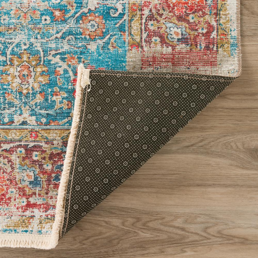Indoor/Outdoor Marbella MB2 Mediterranean Washable 4' x 4' Round Rug