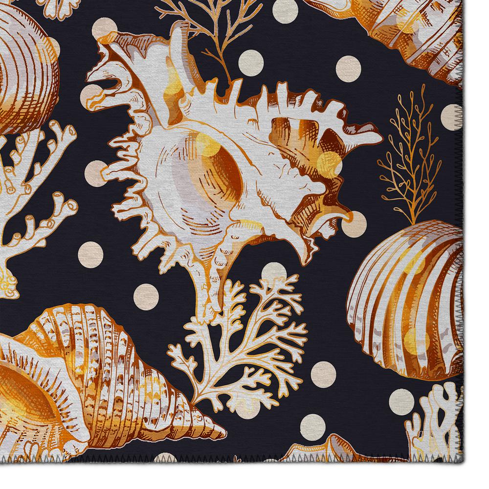 Indoor/Outdoor Seabreeze SZ6 Black Washable 3' x 5' Rug
