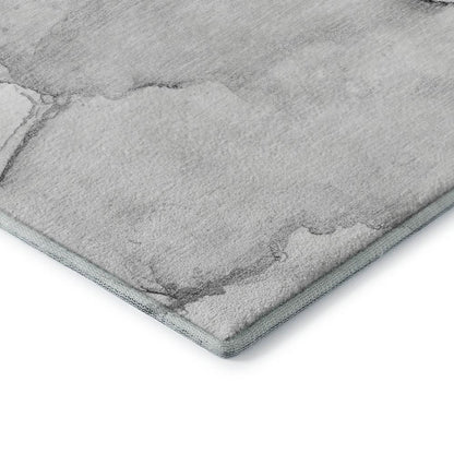 Luxury Washable Odyssey OY13 Gray 2'6" x 3'10" Rug