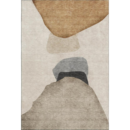 Luxury Washable Odyssey OY17 Taupe 5' x 7'6" Rug