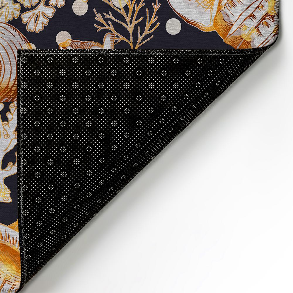 Indoor/Outdoor Seabreeze SZ6 Black Washable 3' x 5' Rug