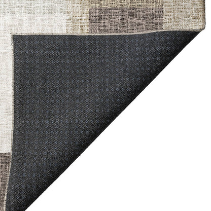 Luxury Washable Indoor/Outdoor Portico Brown 3' x 5' Rug