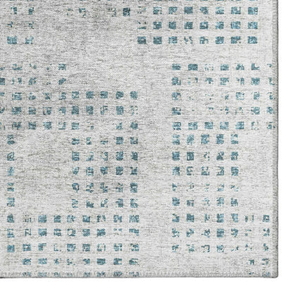 Eleanor Silver Contemporary Geometric 9' x 12' Area Rug Silver AER31