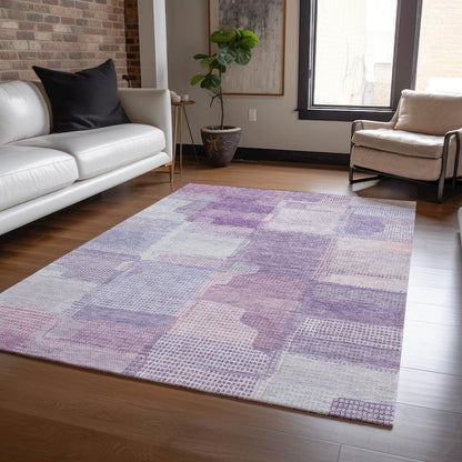 Luxury Washable Indoor/Outdoor Ravenna Lavender 8' x 10' Rug