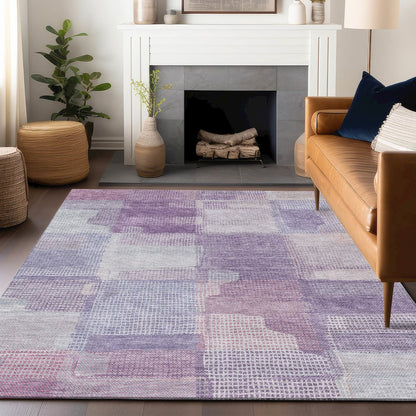 Luxury Washable Indoor/Outdoor Ravenna Lavender 8' x 10' Rug